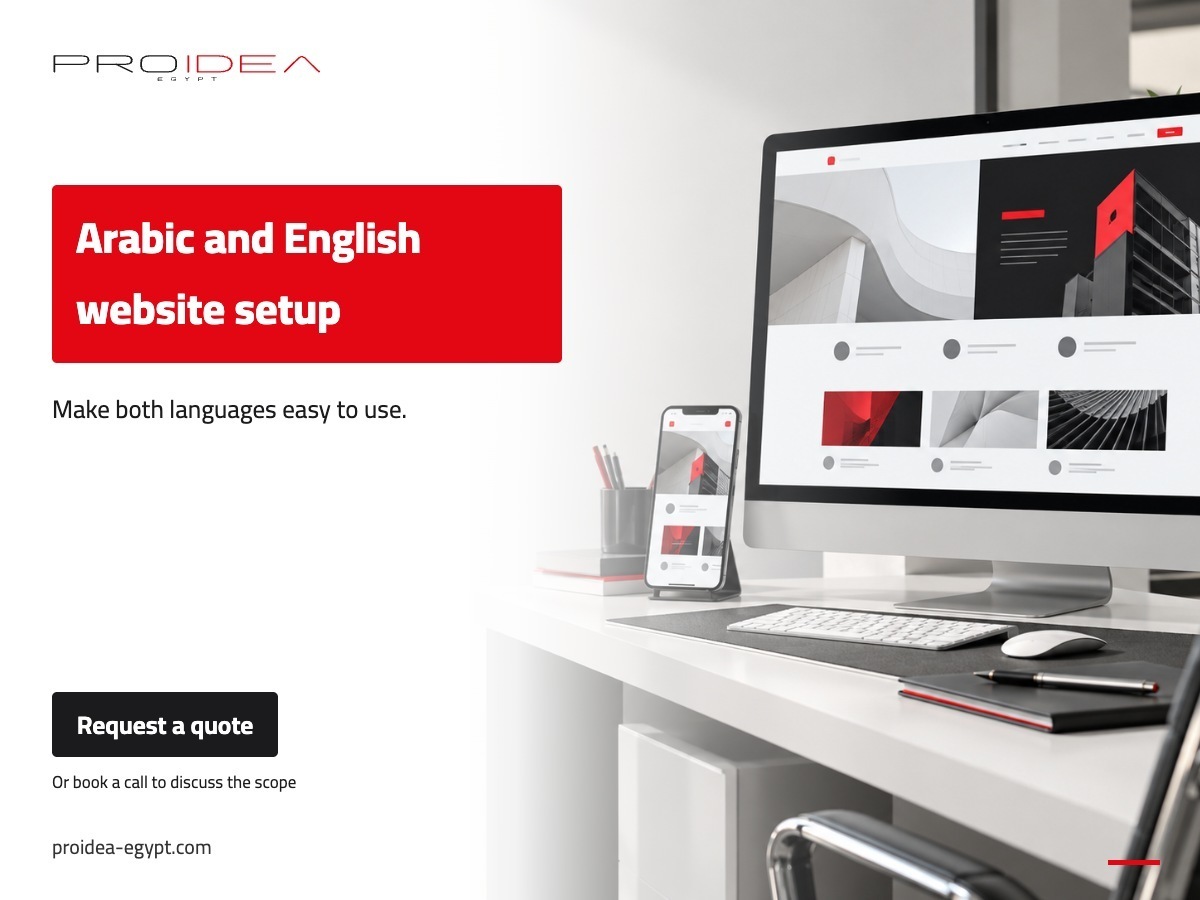 Arabic and English website setup | PROIDEA Egypt