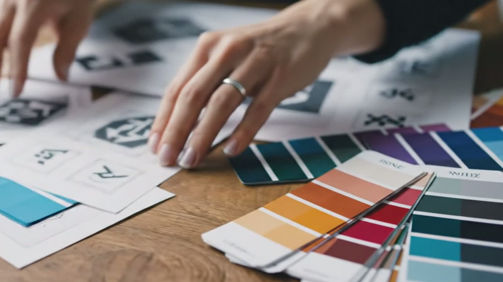 رسم توضيحي لخدمات الهوية البصرية والتصميم
